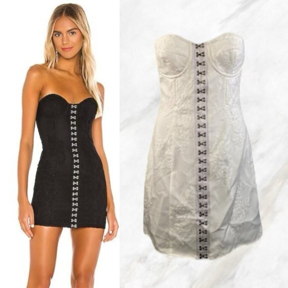 Michael Costello x REVOLVE Vula Mini Dress in Ivory